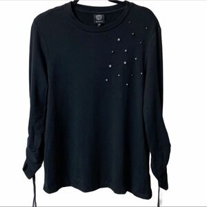 Bobeau Black Long Sleeve Women Blouse Small